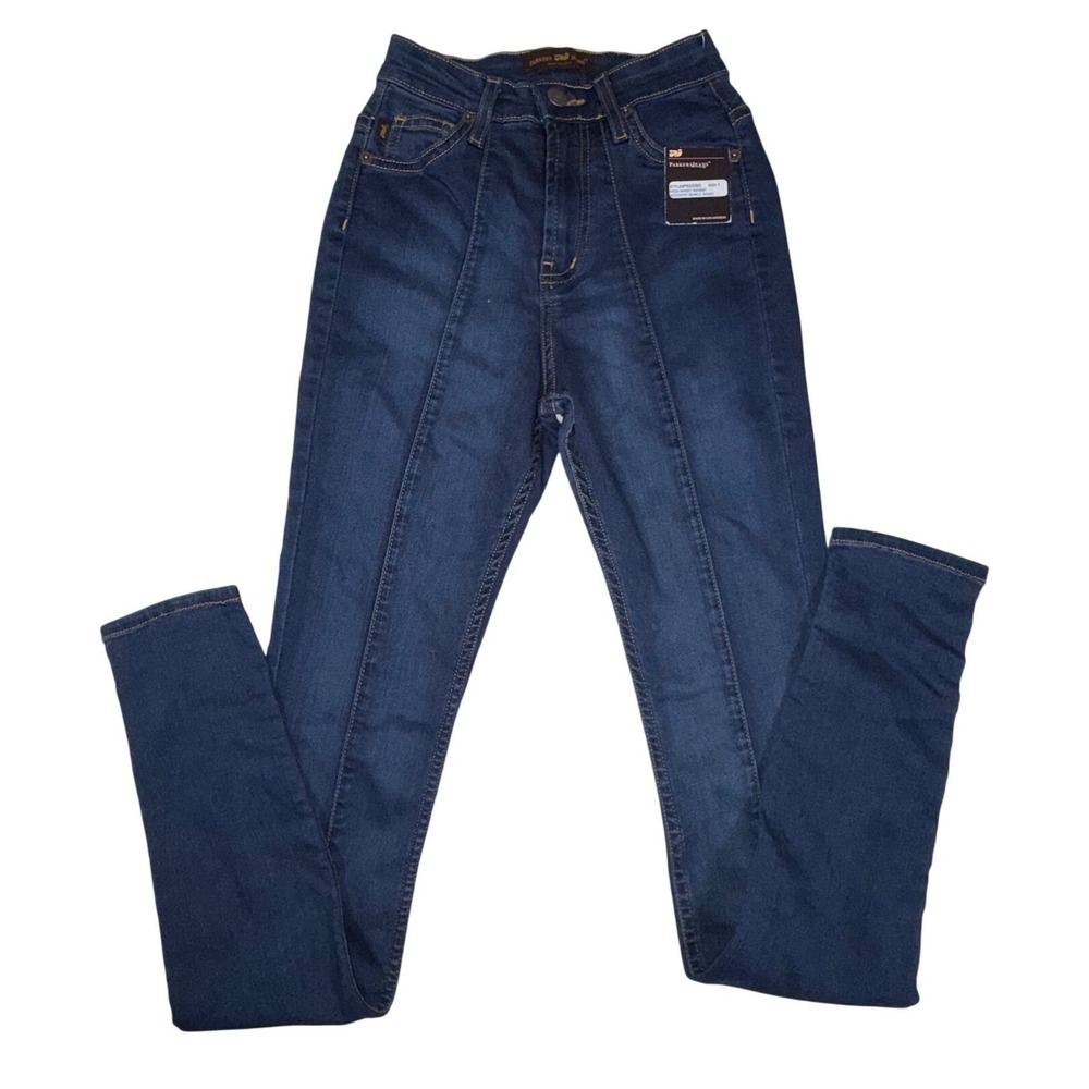 Parkers High Waist Skinny Jeans Womens 1 Dark Indigo Made in Los Angeles NWT